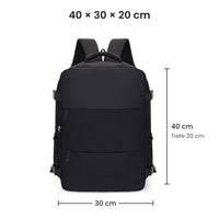Maße des Reiserucksacks: 40 × 30 × 20 cm