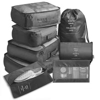 Packwürfel Set Schwarz 8-teilig