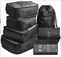 Packwürfel Set Schwarz 7-teilig