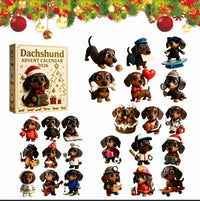 Acryl-Adventskalender 2026 Motiv Dackel