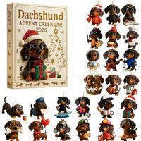 Dackel Adventskalender 2026 – Flach (2D)
