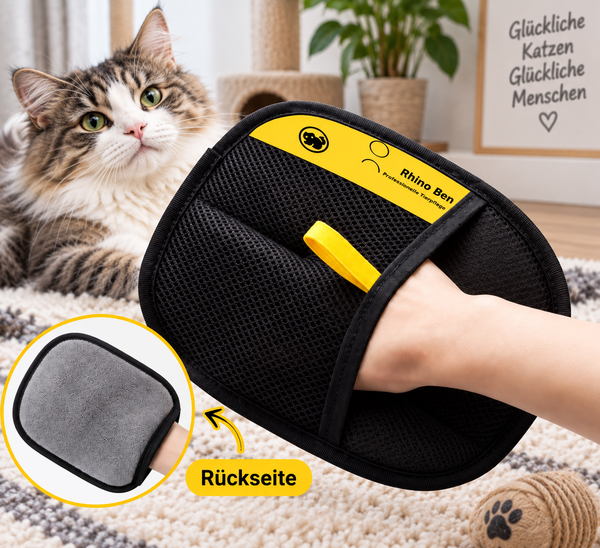 Tierhaar-Handschuhe für Katzen & Hunde – 2-in-1 mit Fusselbürste