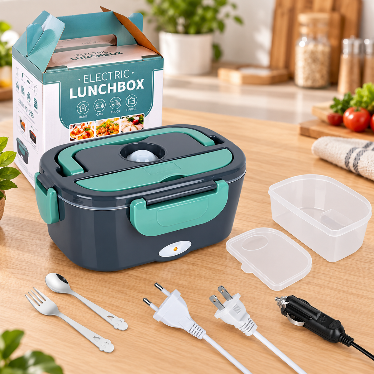 Elektrische Lunchbox 1,5 l – 60 W für Büro, Auto und LKW