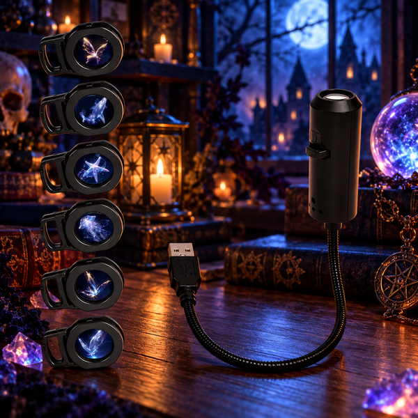 LED-Motivprojektor für Halloween mit USB-Anschluss