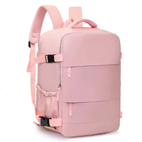 Handgepäck-Rucksack in Rosa – Seitenansicht