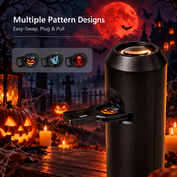 LED-Motivprojektor für Halloween mit USB-Anschluss
